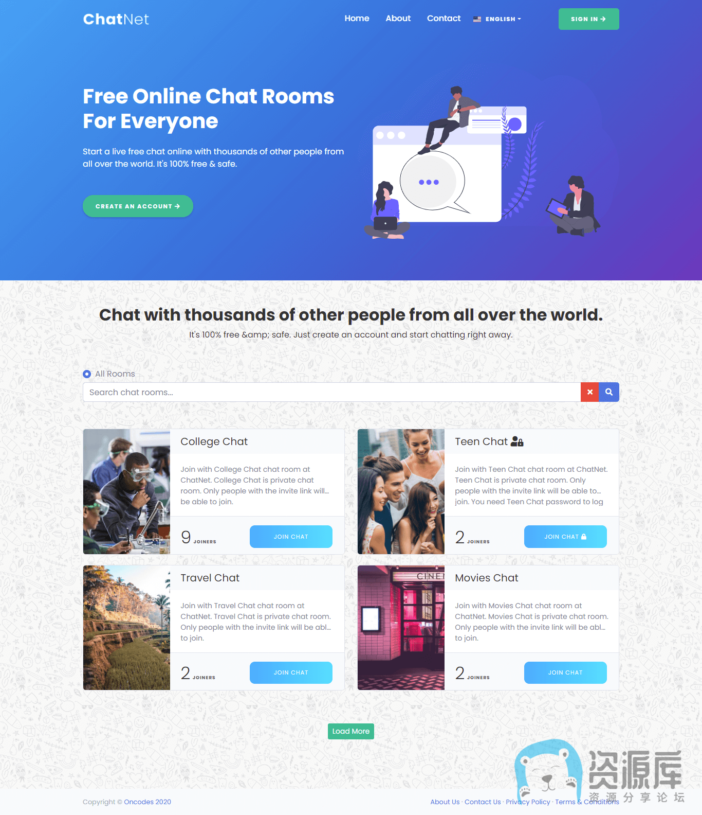 ChatNet -PHP聊天室和私人聊天程序 v1.9-呱呱学长
