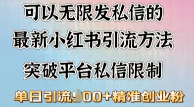 最新“摆烂式”引流打法，小红书私信引流，单天引流100+-呱呱学长