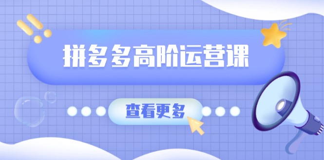 （14327期）拼多多高阶运营课：极致群爆款玩法，轻付费无尽复制，打造单品爆款之路-呱呱学长